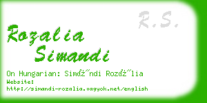 rozalia simandi business card